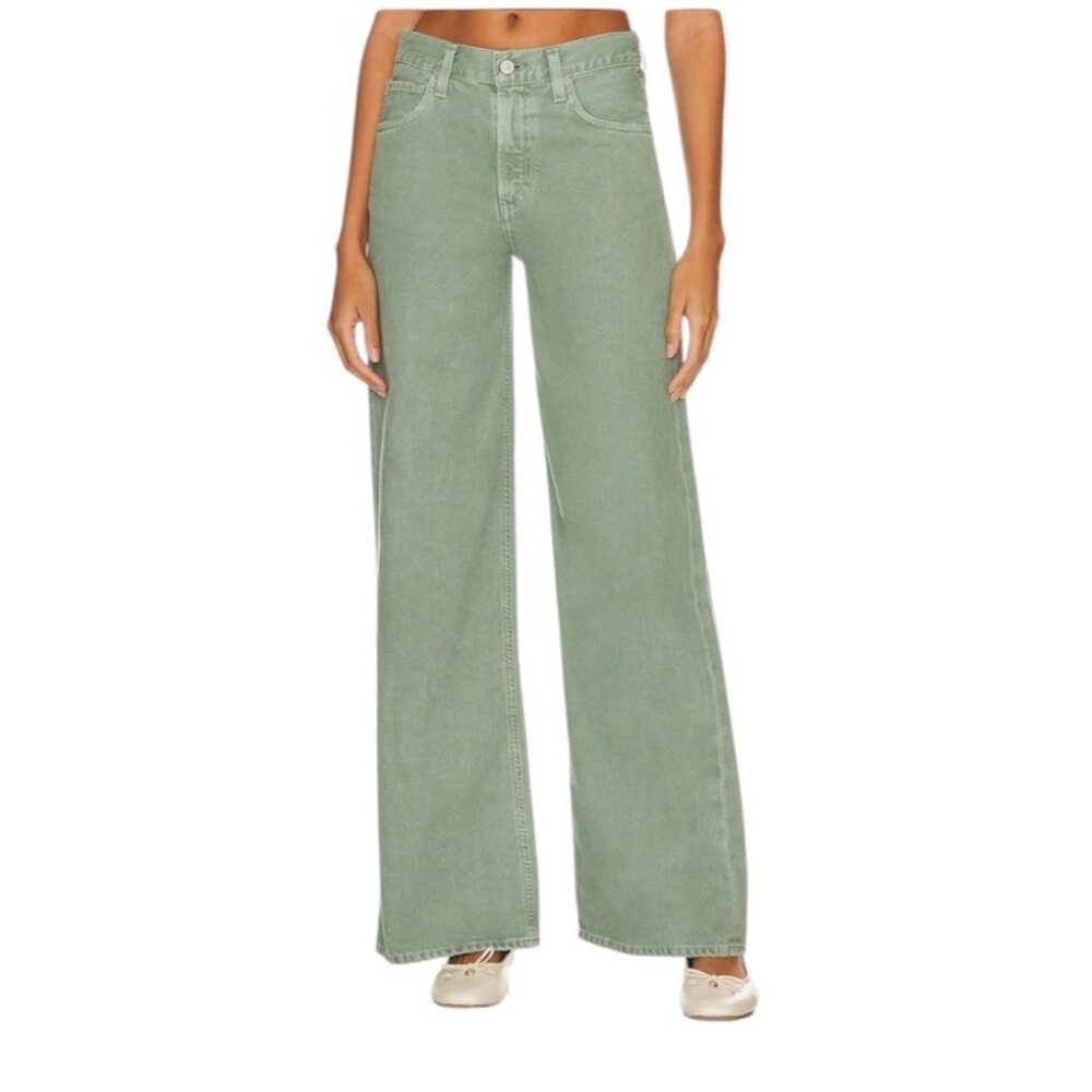 Citizens Of Humanity Loli Mid Rise Baggy in Nova Green Size 31 - Picture 3 of 17